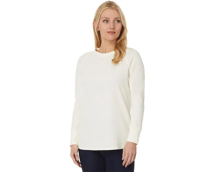 Футболка L.L.Bean Unshrinkable Mini-Waffle с длинным рукавом и круглой горловиной