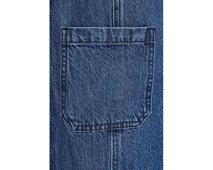 Мини-платье Boulevard с высоким воротом и карманами из хлопка и лиоцелла