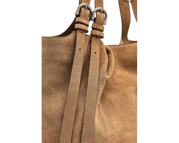 Сумка-тоут Frye Heather из замши с кожаной отделкой