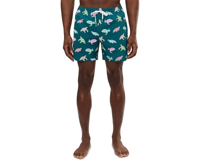 Плавки Chubbies The Turtally Awesomes 14 см с быстросохнущей тканью и карманом на молнии