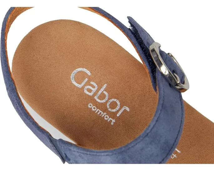 Босоножки Gabor 62.071 на каблуке с ремешком на пряжке и резиновой подошвой