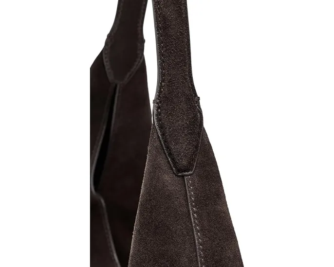 Большая сумка Madewell Suede LG Slouchy Shoulder Tote из замши с карманом на молнии