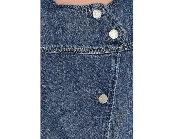 Джинсовый жилет Free People Maris Denim на пуговицах