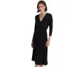 Платье миди Lauren Ralph Lauren из джерси с запахом