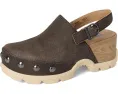 Клоги SOREL Roam'n Clog Rvt из натуральной кожи с платформой и заклепками