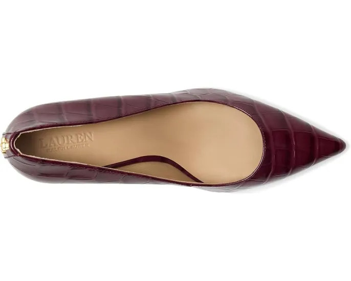 Лодочки LAUREN Ralph Lauren Lanette из кожи с тиснением под крокодила