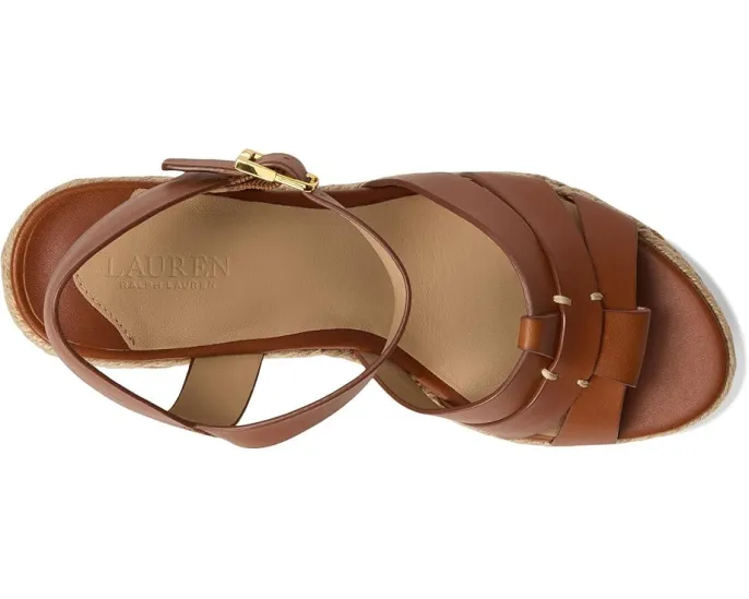 Босоножки Lauren Ralph Lauren Soffia Calfskin Espadrille на танкетке