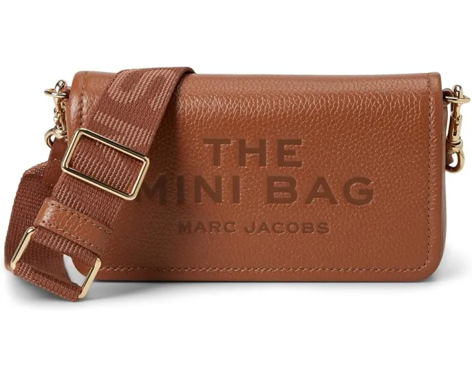 Мини-сумка The Leather Mini Bag из кожи с регулируемым ремнем Marc Jacobs