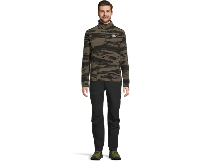 Флисовая куртка The North Face Glacier с принтом и молнией на четверть