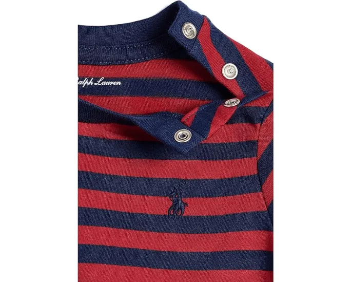 Поло Ralph Lauren детская футболка из хлопкового джерси с полоской
