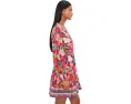 Короткое платье Short Printed Rayon с поясом на завязках от Adrianna Papell