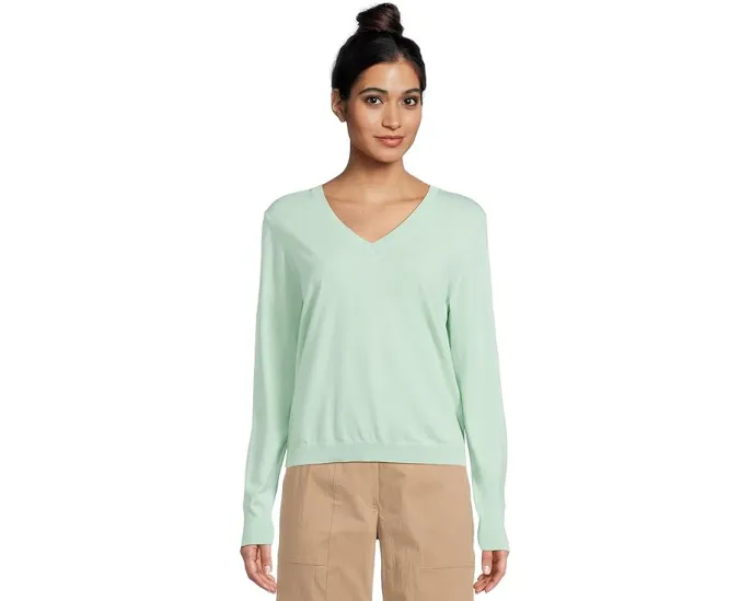 Свитер Elliott Lauren Grand Slam с глубоким V-вырезом и длинным рукавом