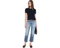 Джинсы Brinley Mid-Rise Straight Crop AG Jeans в расцветке 15 Years Bouquet