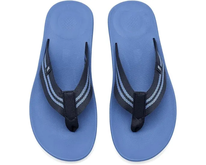 Шлепанцы FitFlop Iqushion с двумя полосками и перепонками
