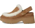 UGG Esmee Clogs сабо из замши с регулируемым ремешком и меховой оторочкой