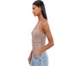 Free People топ Shimmer Cami Lure с блеском коричневый