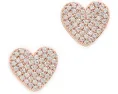 Серьги-гвоздики Yours Truly Pave Heart с камнями кубического циркония от Kate Spade New York