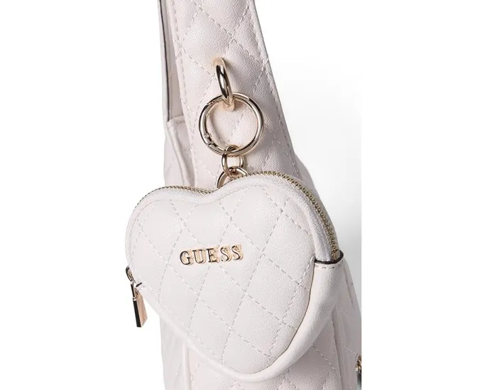 Сумка-хобо Atabey из стеганой экокожи с защитными ножками GUESS