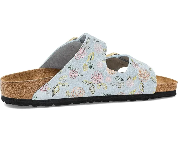 Сандалии Birkenstock Arizona Flower Print из замши с цветочным принтом