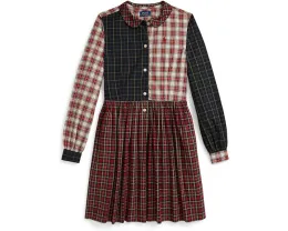 Сорочковое платье из хлопкового поплина в клетку Polo Ralph Lauren Kids