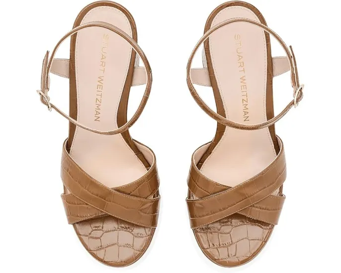 Сандалии Stuart Weitzman Dayna Platform на платформе и квадратном каблуке