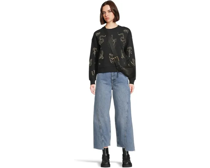 Сумка кроссбоди AllSaints Luna из мягкой овечьей кожи со скрученными швами
