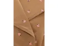 Короткое двубортное пальто с поясом из хлопкового брокара Avec Les Filles