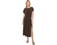 Платье Vince Directional Pleated Twist миди с драпировкой