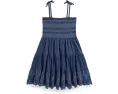 Платье Polo Ralph Lauren из хлопкового трикотажа с мережкой