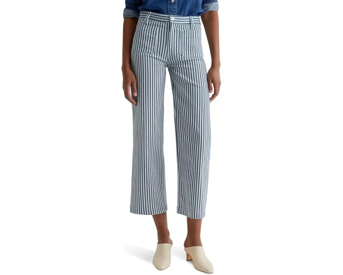 Джинсы AG Jeans Kassie с широкими штанинами и полосатым принтом