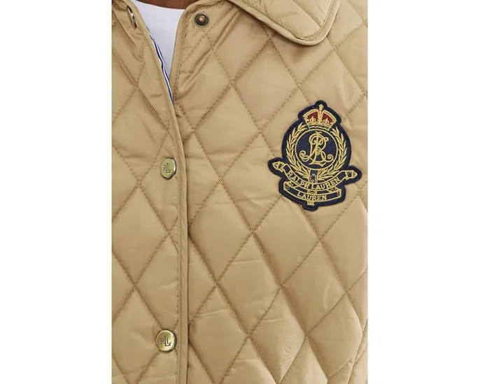 Куртка Lauren Ralph Lauren Single Breasted Quilt W Crest с водоотталкивающей пропиткой