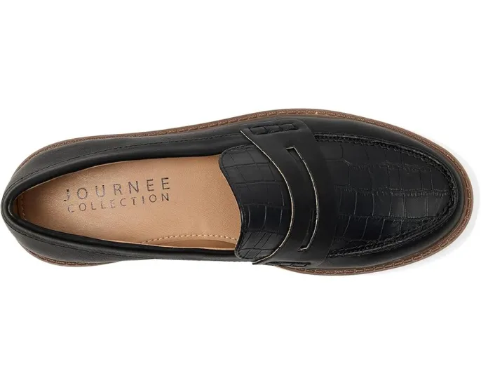 Туфли-лодочки Journee Collection Kenly на каблуке с крокодиловым принтом