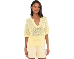Varley трикотажный топ Callie Knit с V-образным вырезом и пуговицами