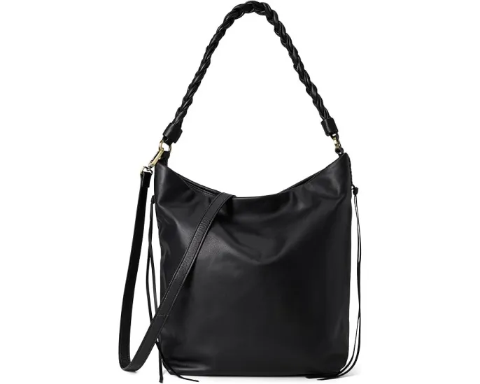 Сумка хобо Lindley с плетеным ремнем и кожаными кистями