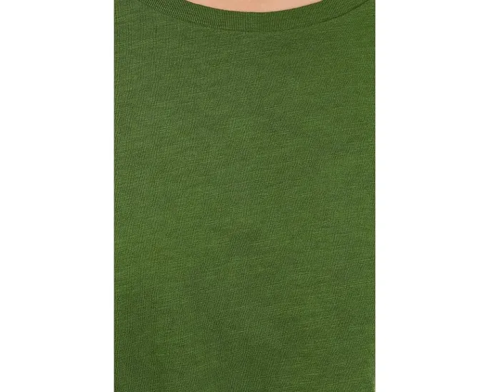 Топ Organic Cotton Slubby Jersey с круглым вырезом и короткими рукавами Eileen Fisher