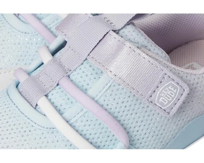 Детские кроссовки Hey Dude Kids Sirocco Trek AC Shimmer с блестками и застежкой на липучке
