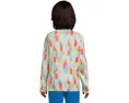 Детская толстовка Spyder Kids Reflect 1/2 Zip с защитой UPF 50+ и зимним принтом