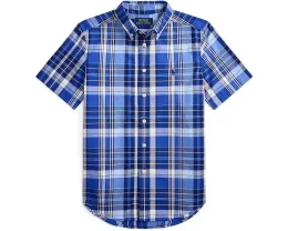 Polo Ralph Lauren рубашка с коротким рукавом из хлопкового поплина в клетку для детей