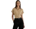 Рубашка Lauren Ralph Lauren с рукавом долман из льна