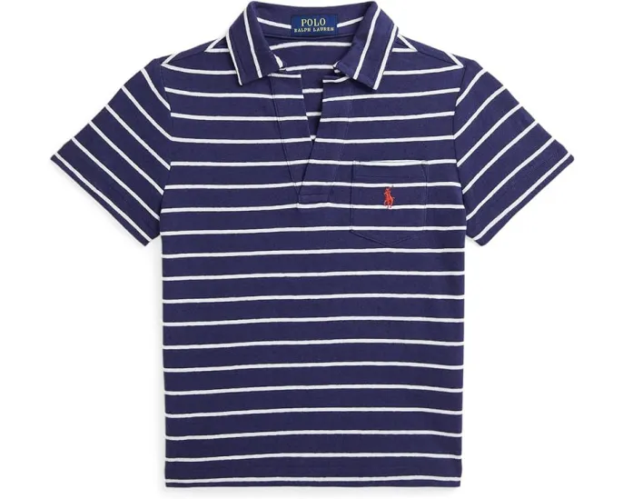 Поло из хлопка и льна Polo Ralph Lauren для малышей