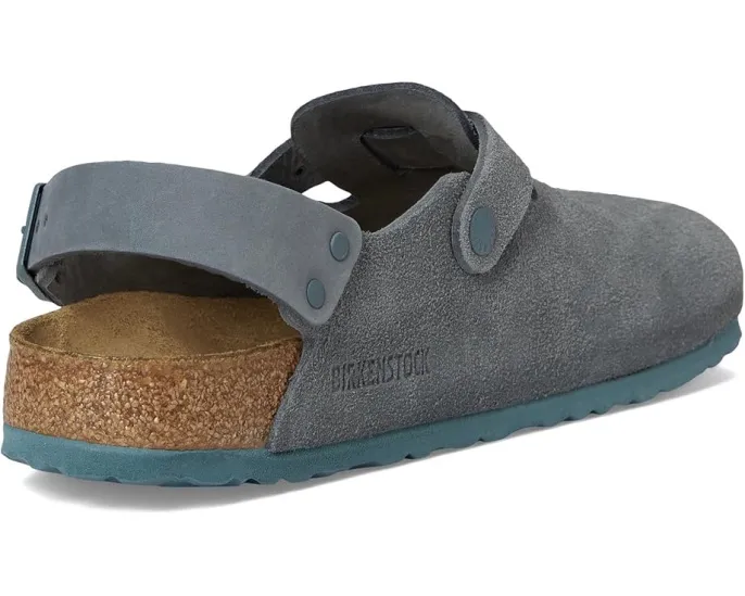 Клоги Birkenstock Tokio из замши с задним ремешком на пряжке