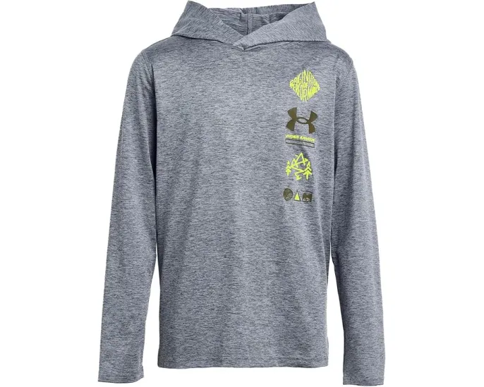 Спортивная толстовка Under Armour Kids с вертикальным логотипом и карманом кенгуру