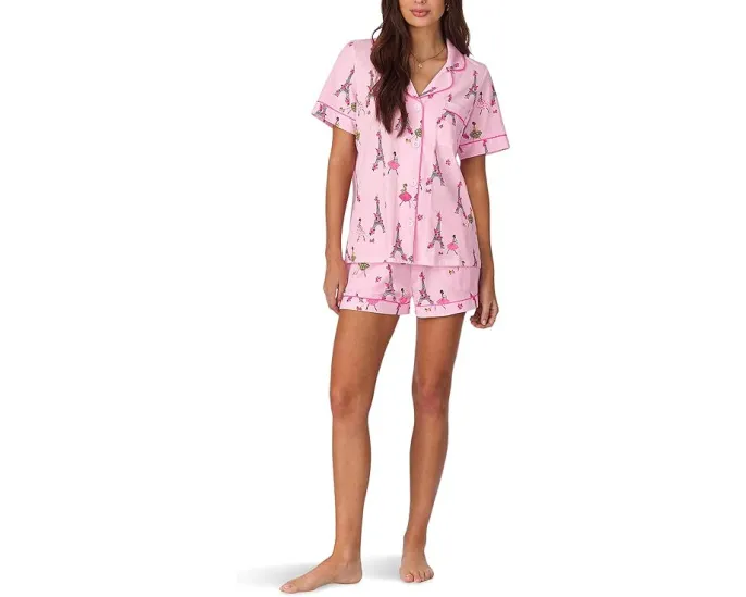 Пижамный комплект Bedhead PJs с короткими рукавами и шортами-боксерами