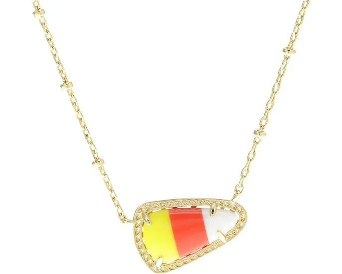 Короткое колье Kendra Scott Candy Corn Pendant с камнем магнезит