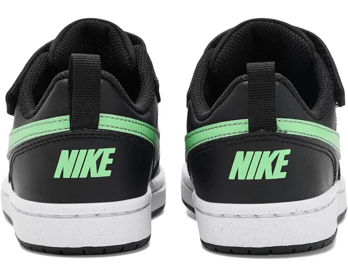 Кроссовки Nike Court Borough Low Fade для детей Black и Illusion Green