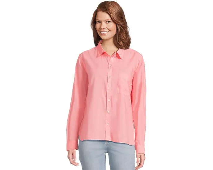 Рубашка Lilla P с длинным рукавом свободного кроя из легкого летнего вуаля