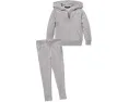 Леггинсы Polo Ralph Lauren Kids из френч терри для младших детей с бантом на поясе
