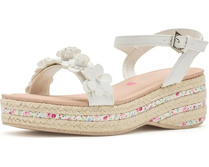 Детские сандалии Steve Madden Kids Dori с цветочными аппликациями и подошвой в стиле эспадрилий