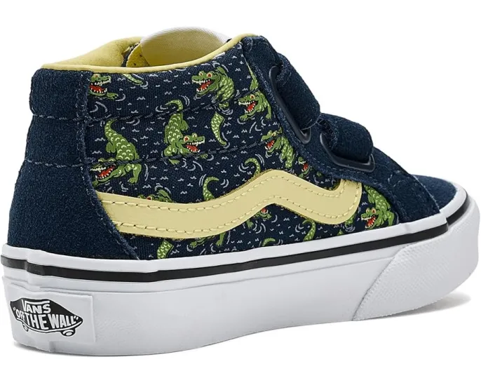 Кроссовки Vans Kids SK8 Mid Reissue V с верхом из замши и холста на липучках