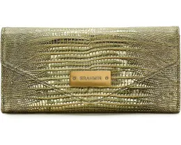 Дорожный кошелек Veronica от Brahmin с металлическим блеском и карманами